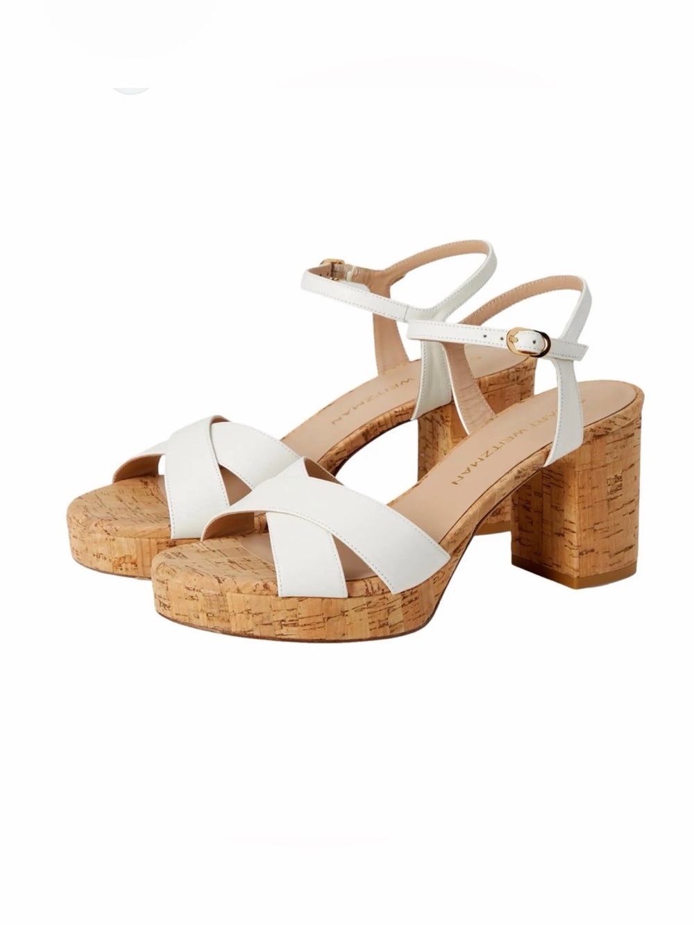 Stuart Weitzman Dayna Platform 80 Sandal in Cream size 9